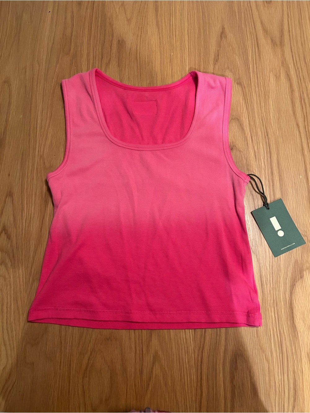 Daily Drills Square Neck Tank - Sunsoaked Hot Shot with Monochrome Patch M/L NWT